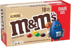 M&M's - Almond Candy, King Size - 18/2.83 oz