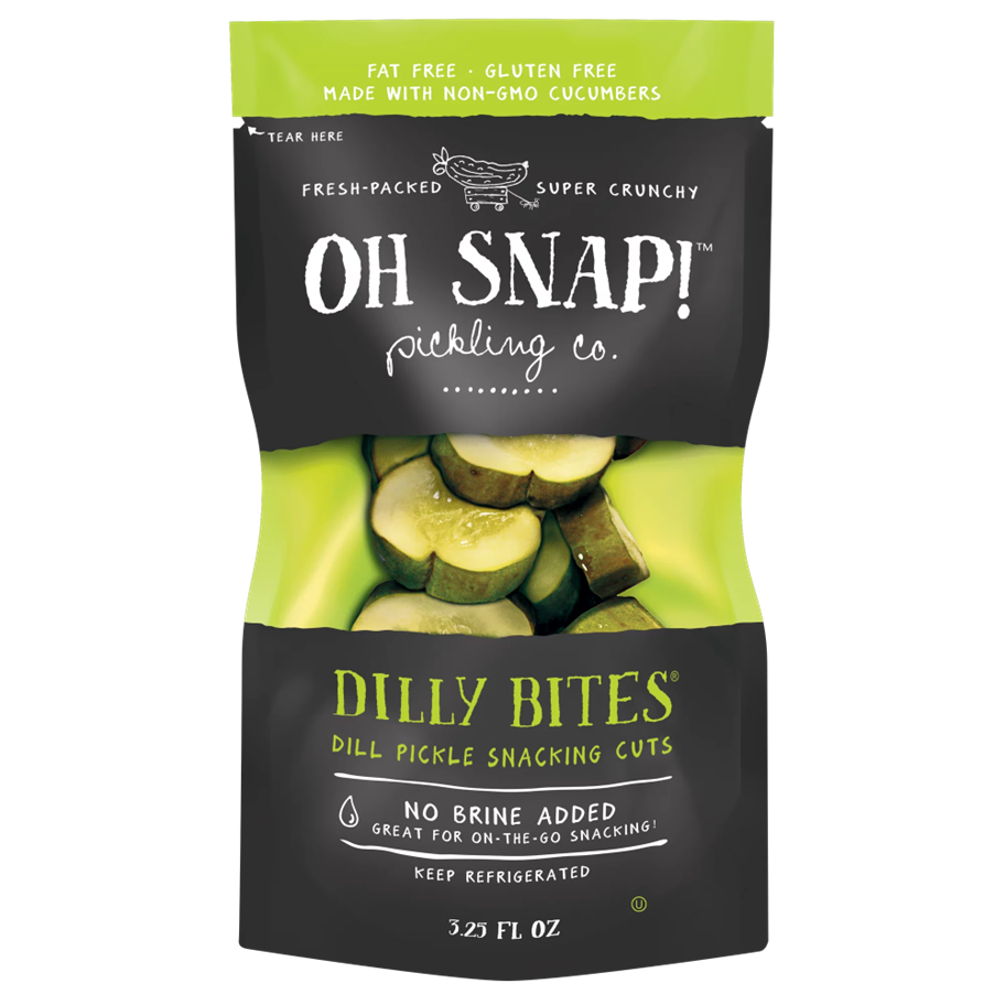 OH SNAP! Dilly Bites, Dill Pickle Snacking Cuts, 3.25 fl oz, 1 pouch