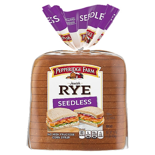 PEPPERIDGE FARM JEWISH SOFT RYE SEEDLESS BREAD 16 OZ