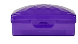 TRAVELING Plastic Soap Dish w/ Cover Purple