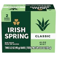 Irish Spring Classic Aloe Mist Deodorant Bar Soap, 2-ct. Pack