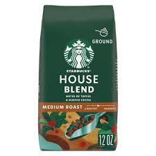 Starbucks Ground House Blend  Medium Roast Nutty12 OZ