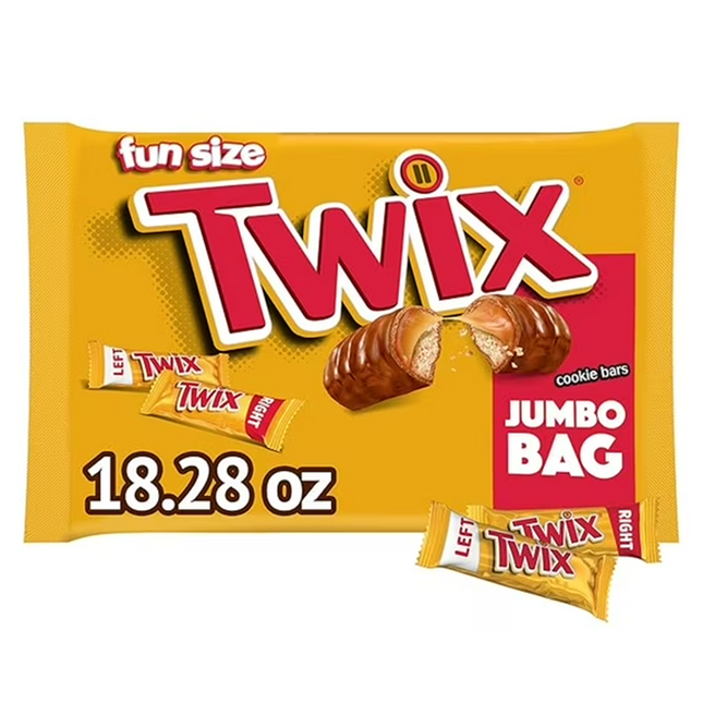 Twix Fun Size Halloween Chocolate Candy Bars - 18.28Oz Bag