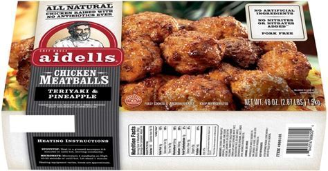 AIDELL’S TERIYAKI & PINEAPPLE CHICKEN MEATBALLS 32 OZ