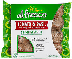 AL Fresco Chicken Tomato & Basil Chicken Meatballs 12 OZ