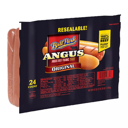 Ball Park Original Length Angus Beef Hot Dogs, 24 ct.