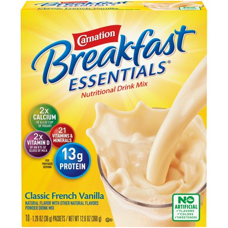 NESTLE CARNATION BREAKFAST MILK FRENCH VANILLA 1.26 0Z 10 CT