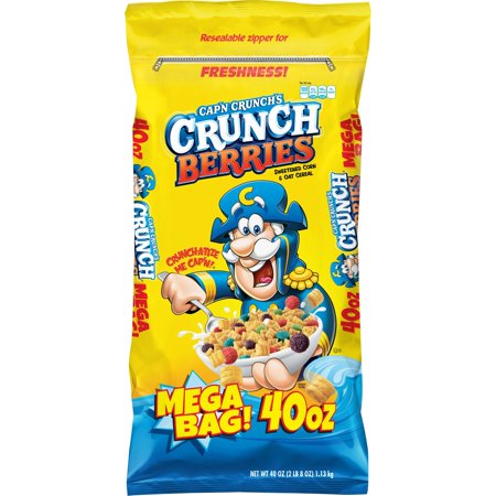 Cap n Crunch Breakfast Cereal, Crunch Berries, 40 oz