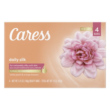 Caress Daily Silk Beauty Bar Soap for Dry Skin 3.75 oz 8 Bars