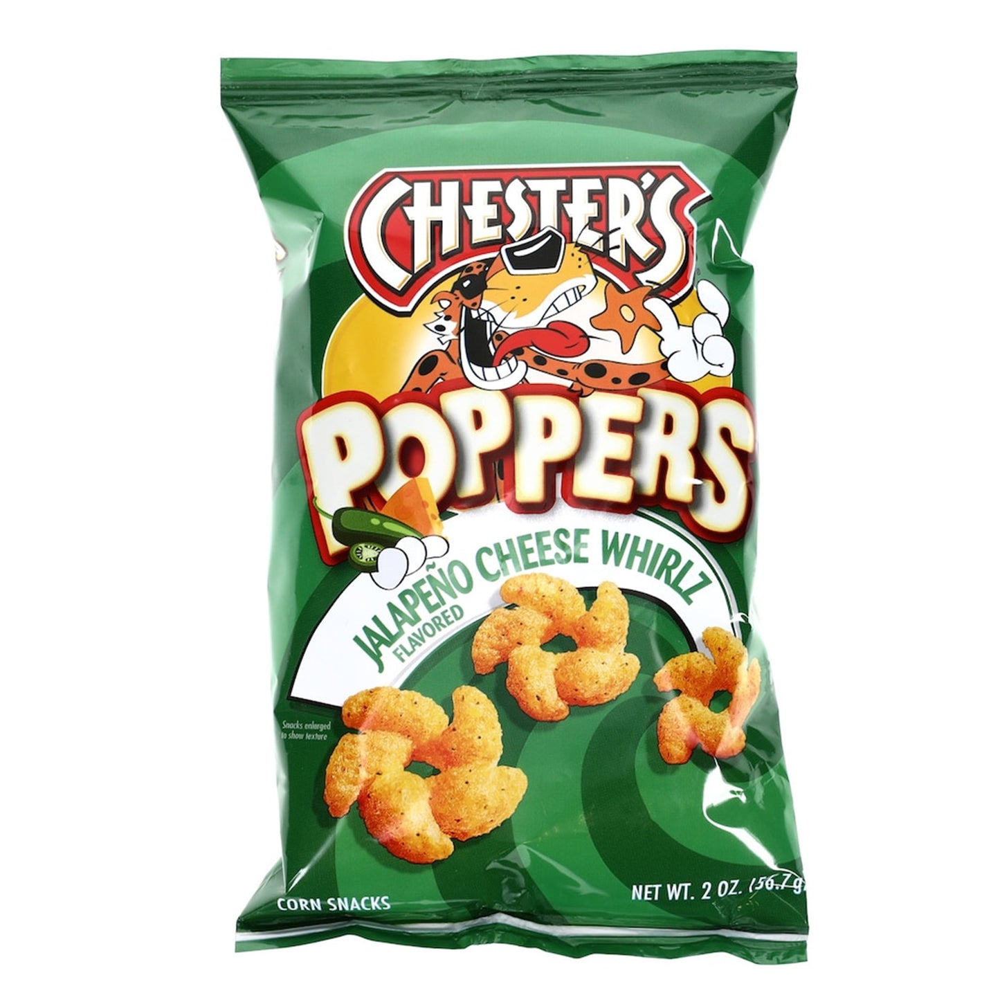 Chester's Poppers Jalapeno Cheese Whirls Chips, 2-oz. Bags