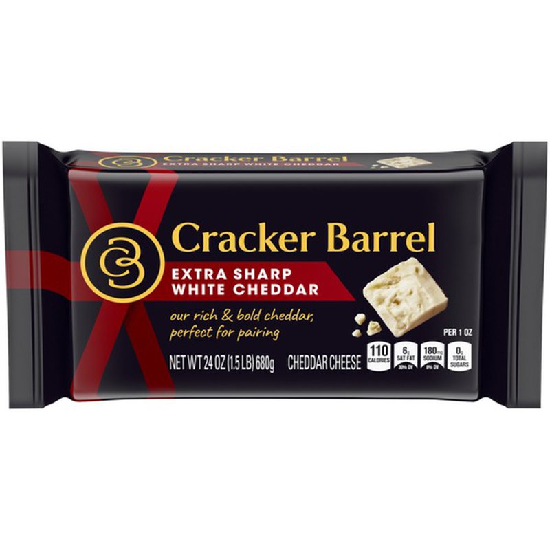 Cracker Barrel Extra Sharp White Cheddar Cheese, 24 oz.