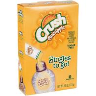 Crush -Flavored Singles to Go, 6-ct. Boxes Pineapple