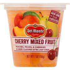 DEL MONTE FRUIT NATURALS CHERRY MIXED FRUITS AND LIGHT CHERRY SYRUP7OZ