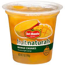 DEL MONTE FRUIT NATURALS MANGO CHUNKS  7 OZ