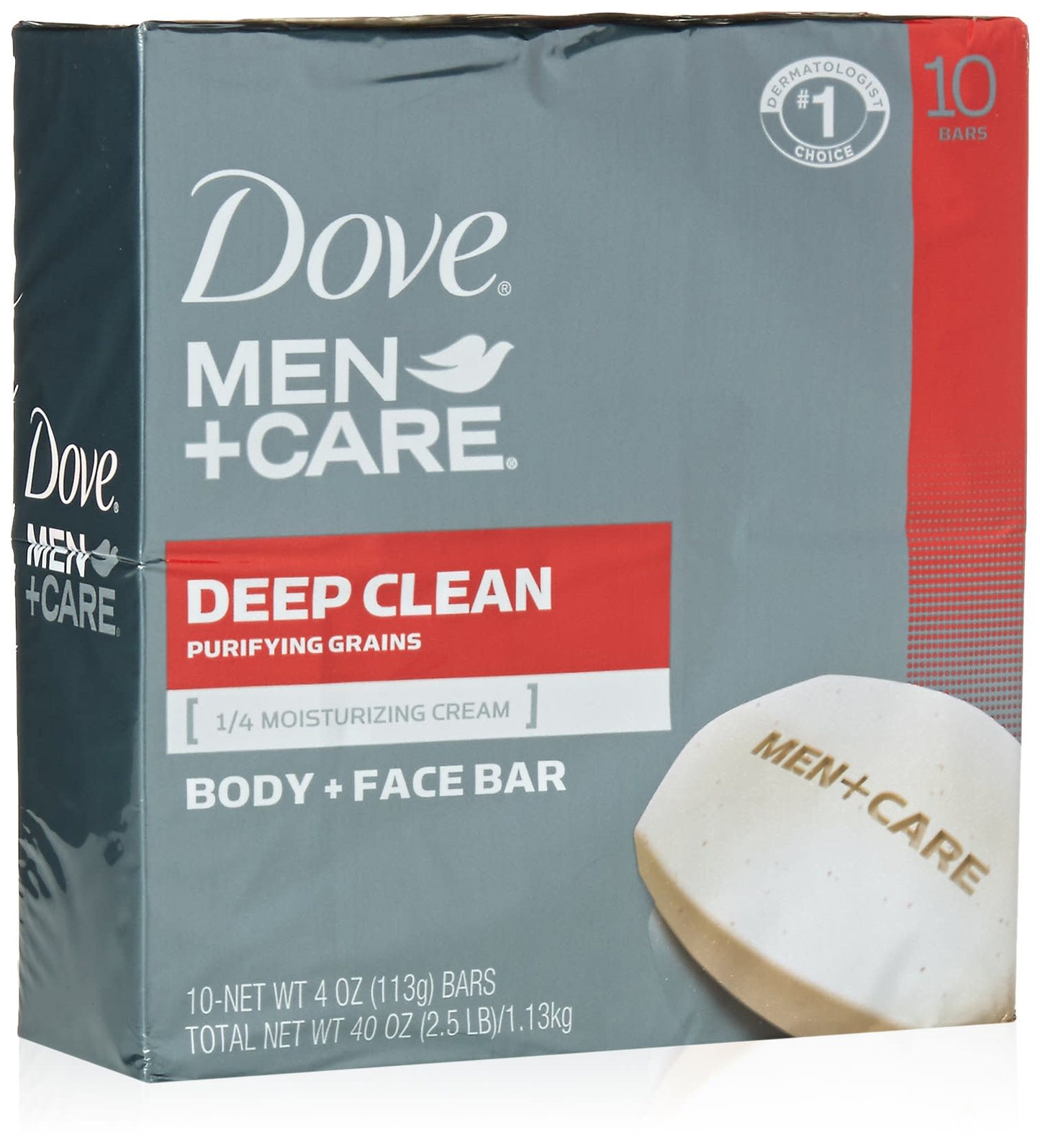 DOVE MEN + CARE DEEP CLEAN FACE & BODY BAR 12-4 OZ BAR