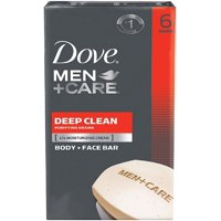 DOVE MEN + CARE DEEP CLEAN FACE & BODY BAR 6-8 4 OZ PK
