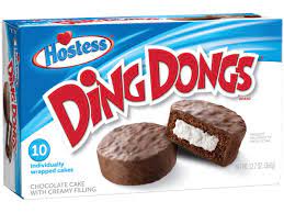 HOSTESS  DINGDONG CHOCOLATE CAKE WITH CREAMY FILLING 12CT 17 OZ