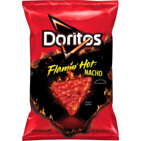 Dorito’s Flamin' Hot Nacho Tortilla Chips, 9.75 oz Bag