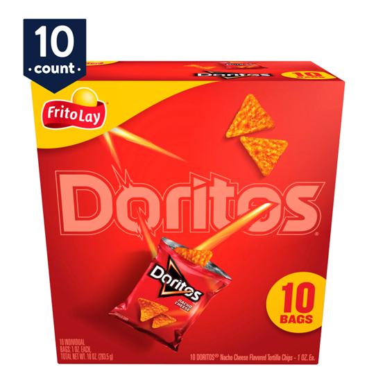 Doritos Tortilla Chips Nacho Cheese, 1 oz, 10 Count