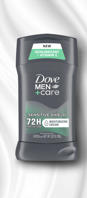 Dove Men+Care Sensitive Shield 72H Antiperspirant Deodorant Stick for Men, 2.7 oz