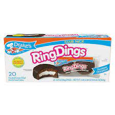 Drake's Ring Dings Cakes Club Pack (20pk 24 OZ)