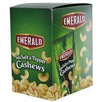 Emerald Sea Salt and Pepper Cashews - 1.5 oz. Bag - 12 ct.