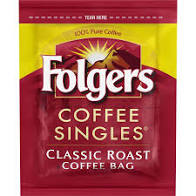 FOLGERS CLASSIC ROAST COFFEE SINGLES 6 OZ 38 BAGS