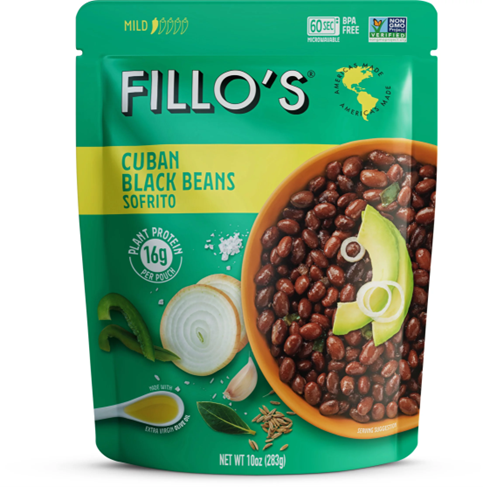 Fillo's Cuban Black Beans - Single Pouch, 10 oz