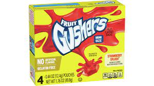 Fruit Gushers Mini Strawberry Flavored Fruit Snacks, 1.76 oz.