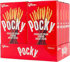 Glico Pocky Chocolate Cream Covered Biscuit Sticks, 1.41 oz, 10 ct