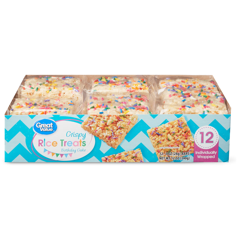 Great Birthday Cake Rice Crispy Treats, 12 Count, 12 oz