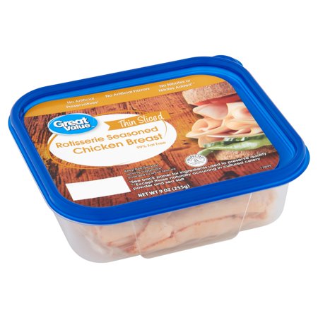 Great Thin Sliced Rotisserie Seasoned Chicken Breast, 9 oz