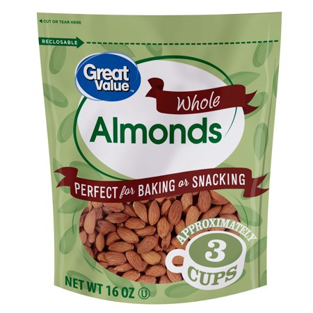 Great Value Whole Almonds, 16 oz