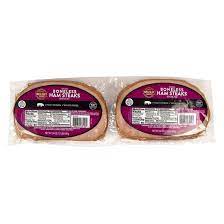 FULLY COOKED Boneless Hickory  Smoked Ham Steak 24 OZ