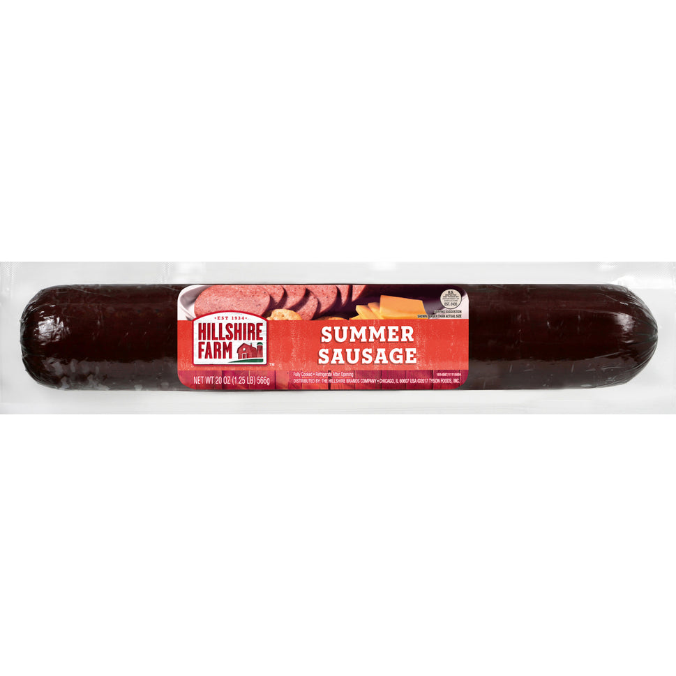 HILLSHIRE FARM HARDWOOD SUMMER SAUSAGE 20 OZ (PORK, BEEF)