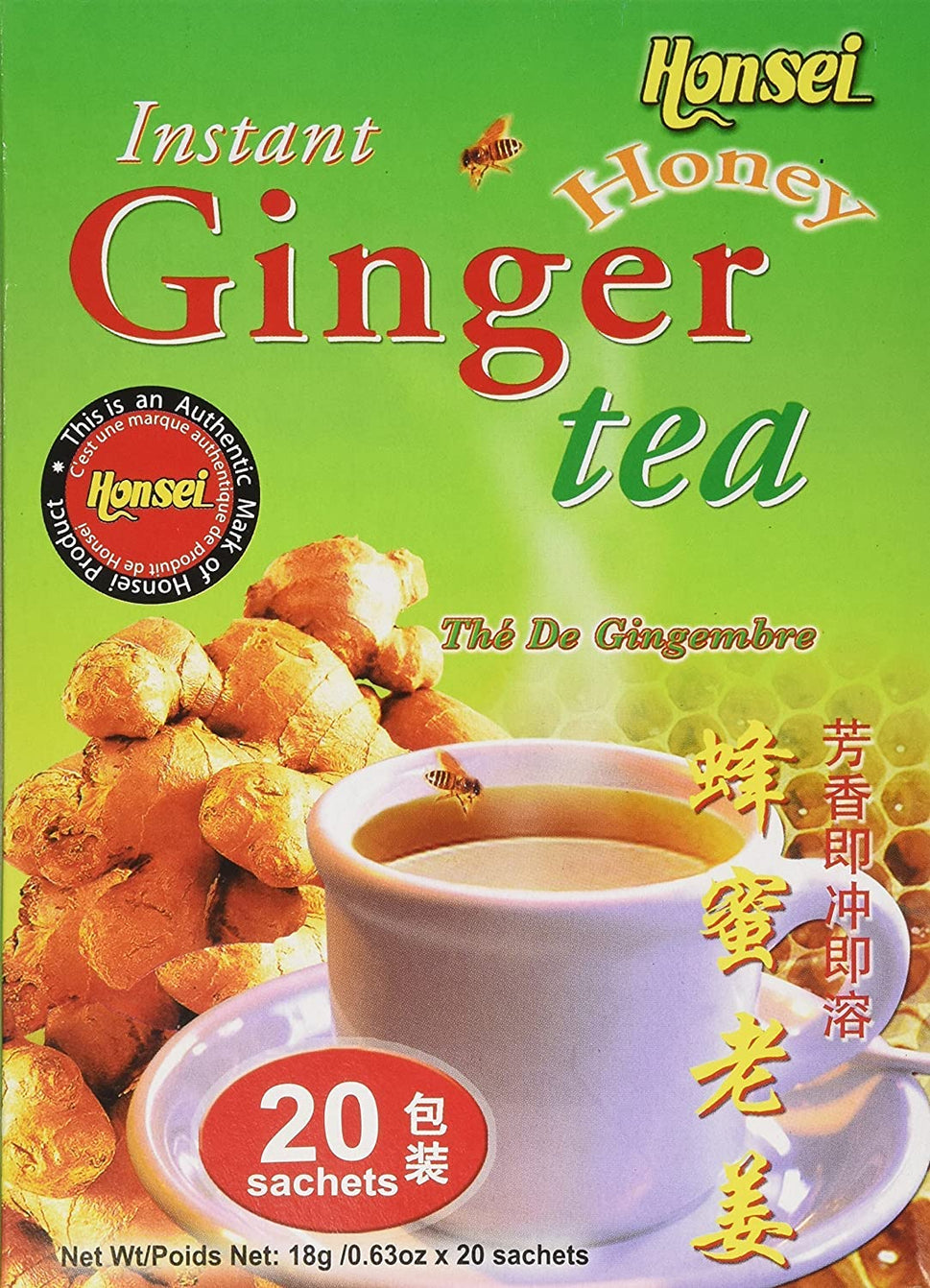 HONSEI 100 % GINGER TEAS 20 CT 12.6 OZ Ginger Crystal