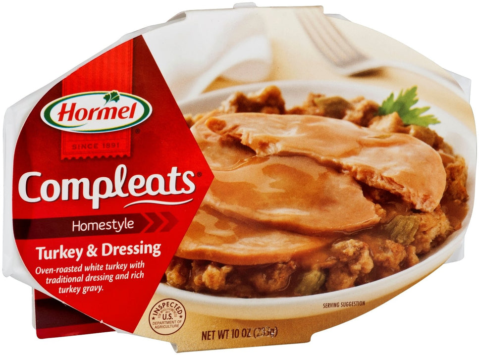 HORMEL COMPLEATS HOMESTYLE TURKEY & DRESSING 10 OZ