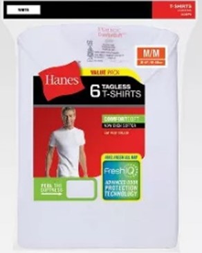 Men's 6 Pk Crew Neck T-Shirt with Fresh IQ – White