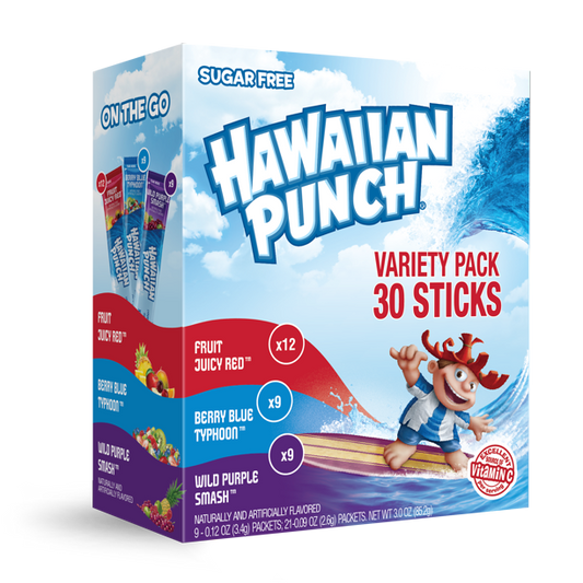 Hawaiian Punch Variety Pack Powder 30 CT