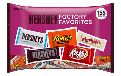 Hershey Factory Favorites Chocolate and Creme Assortment Snack Size Candy  68.7 oz.,