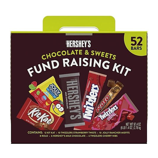 Hershey's Chocolate and Sweets Assortment Candy, Bulk Fundraising Kit (97.4 oz., 52 ct.)