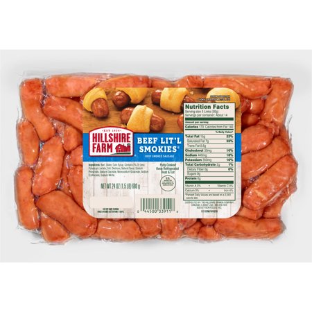 HILLSHIRE FARM COCKTAILS LILS SMOKIES SMOKED   SAUSAGE (BEEF 24 oz