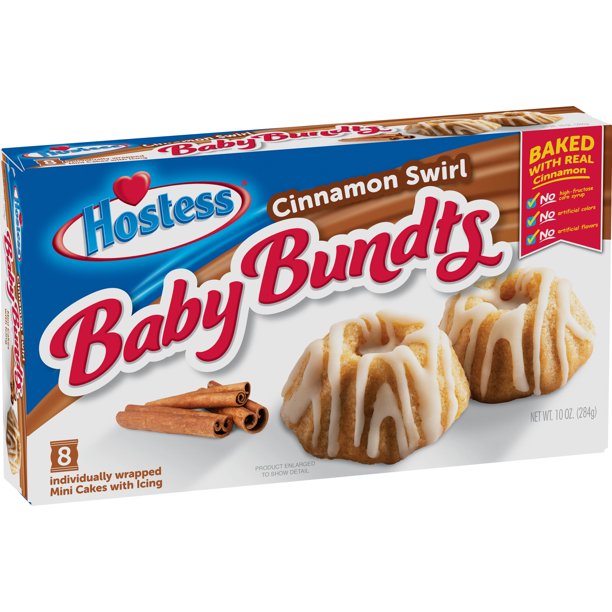 Hostess Baby Bundts Cinnamon Swirl , 8 count, 10 oz