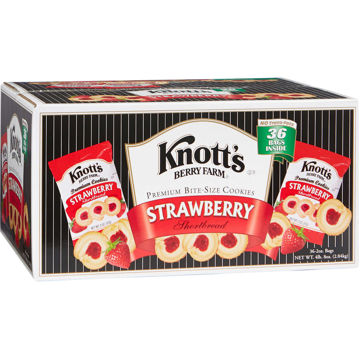 KNOTT'S STRAWBERRY SHORTBREAD COOKIES 36 CT 2 OZ