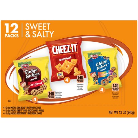 Keebler Chips Deluxe Rainbow Cheez-It & Fudge Stripes 12 ct