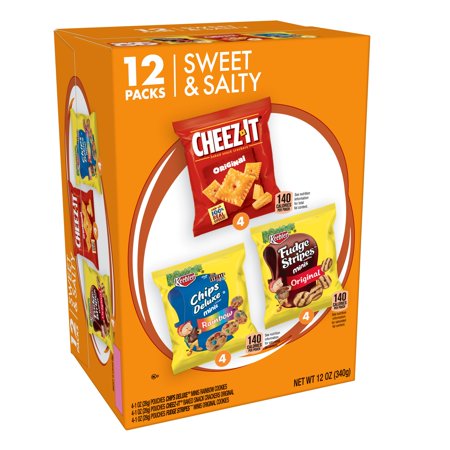 Keebler Chips Deluxe Rainbow Cheez-It & Fudge Stripes 12 ct