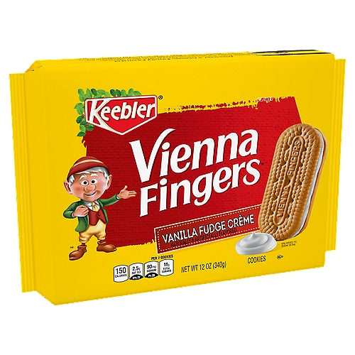 Keebler Vienna Fingers Vanilla Fudge Crème Cookies, 12 oz