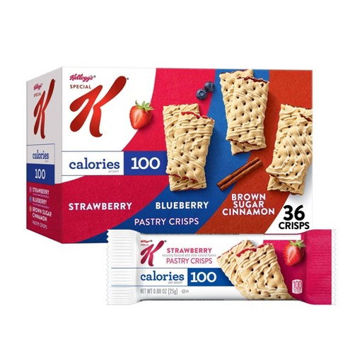 Kellogg's Special K, Pastry Crisps, Variety Pack, 36 Ct, 15.84 Oz 12 Brown, 12 Strawberry, 12 Blueberries