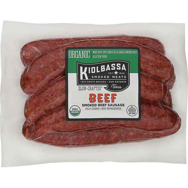 Kiolbassa Smoked Meats Organic Smoked Beef Sausage