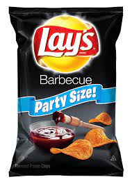 Lay's Barbecue Flavored Potato Chips, Party Size, 12.5 oz Bag